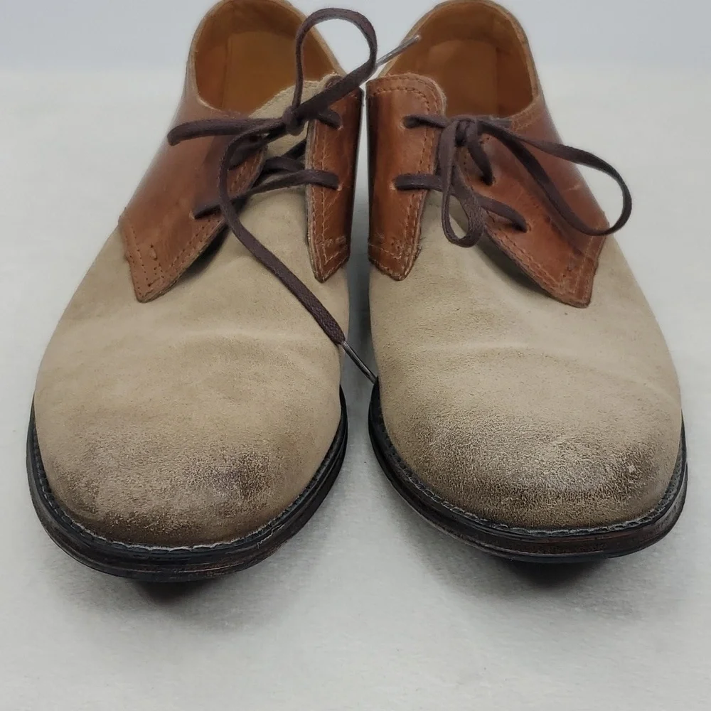 Clarks Hawley Walk Oxfords Wolf Combo Contrasting Leather Tan Brown Mens 8.5